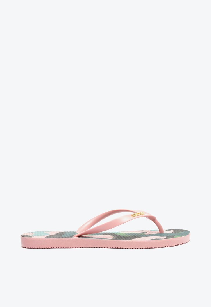 Chinelo De Dedo Rosa Brizza Camuflado