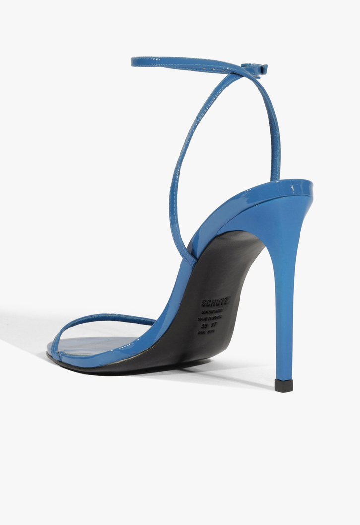 Sandália Azul Schutz Gia Couro | ZZ MALL