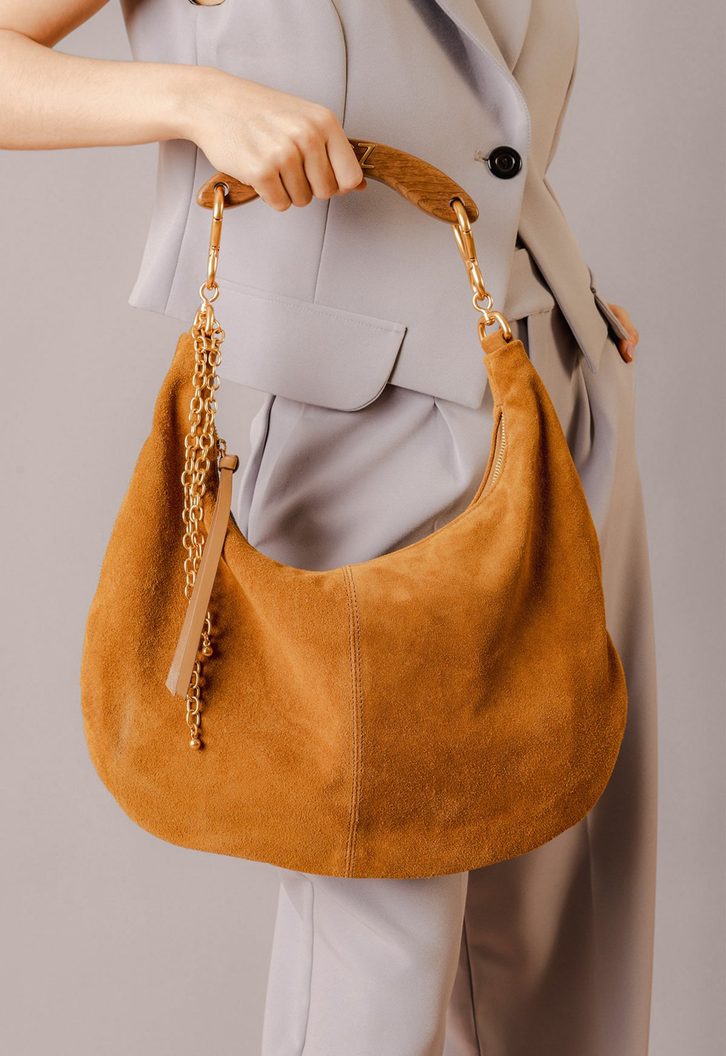 Bolsa Hobo Moonlight Grande Caramelo | ZZ MALL