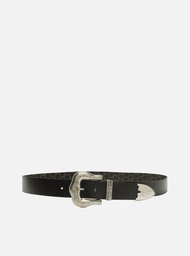 Cinto Western Preto Arezzo Couro Fivela