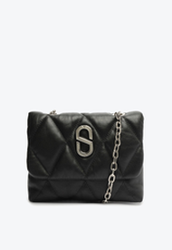 Bolsa Tiracolo Preta Schutz Média Candy Couro | ZZ MALL