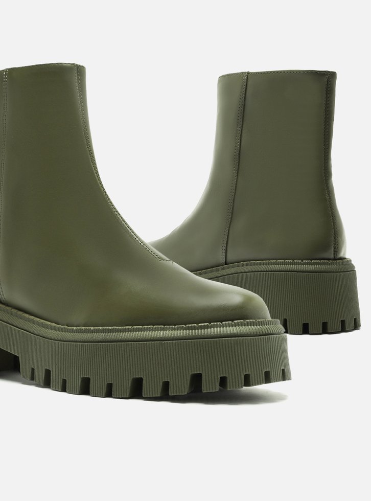 Bota Verde Militar Arezzo Tratorada Ziper