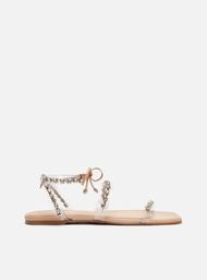 Sandália Nude Arezzo Spikes
