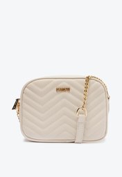 Bolsa Crossbody Branca Anacapri Média Matelassê Zig Zag
