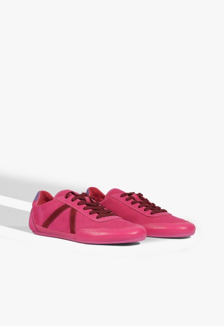 Tênis Retro 95 Couro Camurça Pink
