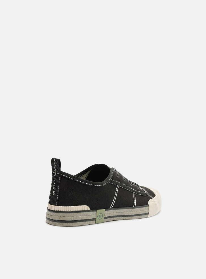 Tênis Slip On Preto Lona Collab Alme