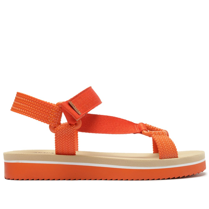 Sandália Papete Laranja Color Vibes