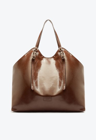 Bolsa Shopping Grande Versátil Marrom