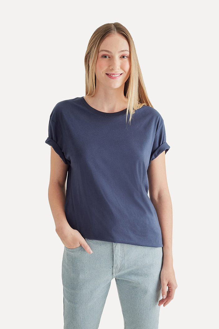 CAMISETA AZUL ESCURO RESERVA SIMPLES MASCULINA