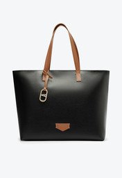 Bolsa Shopping Preta Anacapri Grande Cápsula Metal