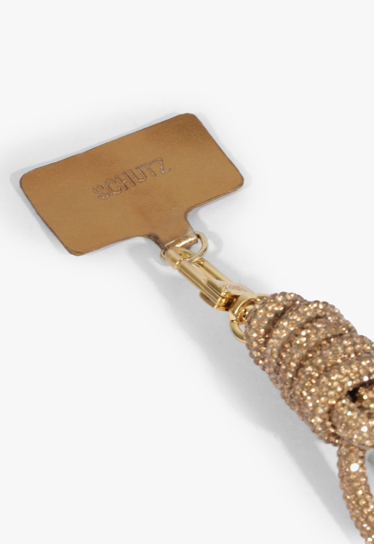 Cordão Celular Nancy Glam Cristais Bronze | ZZ MALL