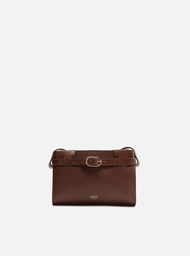 Bolsa Tiracolo Marrom Pequena Tira Afivelada