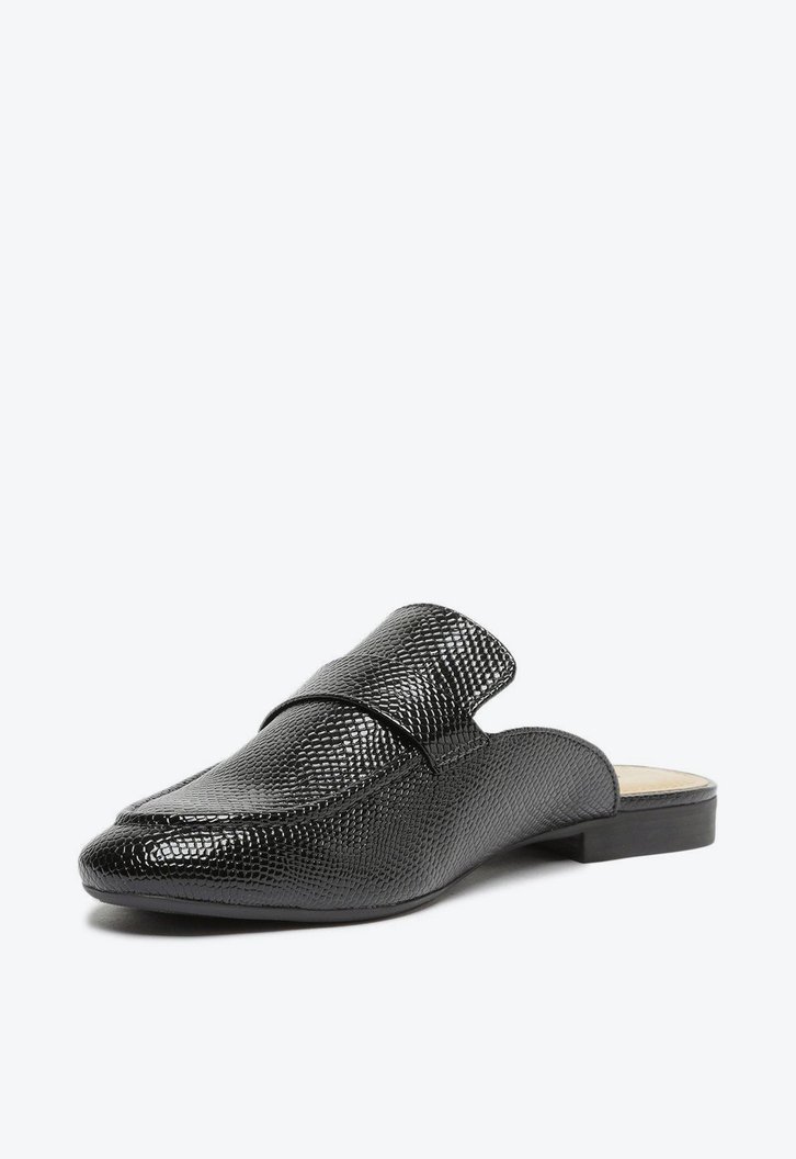 Mule Preta Anacapri Lezard Fechada