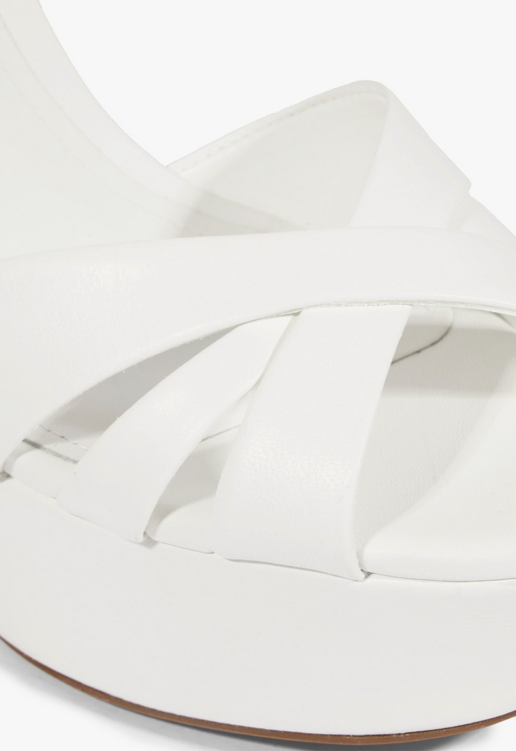 Sandália Keefa Meia Pata Couro Branco