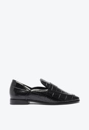Mocassim Preto Schutz Maurice Couro Croco