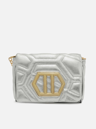 Bolsa Tiracolo Prateada Arezzo Couro Emma Pequena