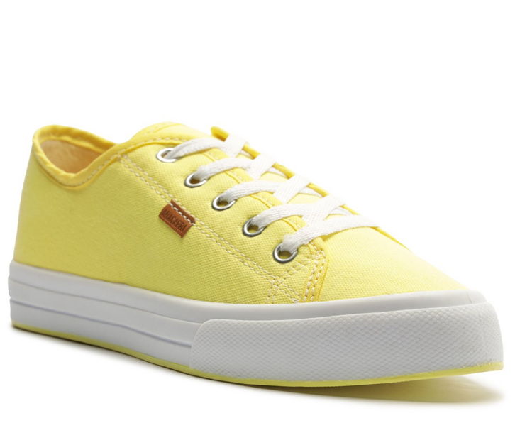 Tênis Casual Tecido Amarelo
