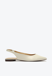 Sapatilha Branca Anacapri Slingback Bico Fino