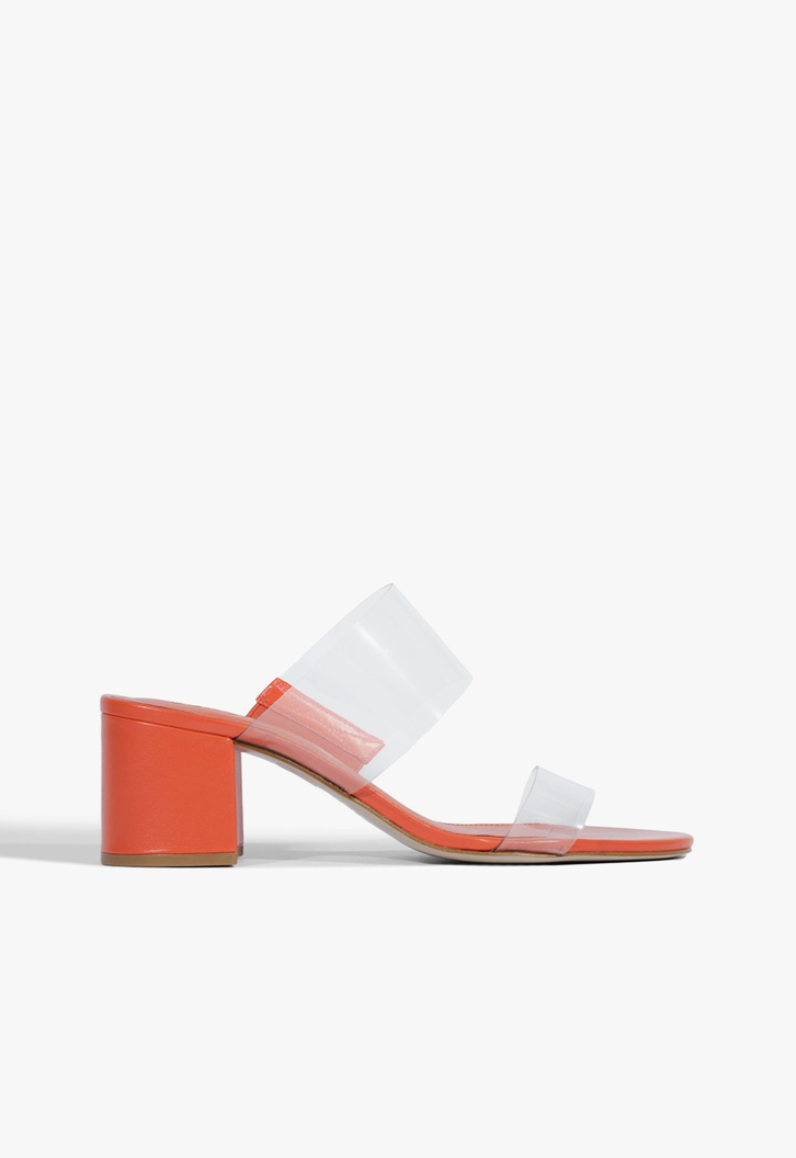 Mule Ariella Vinil Laranja