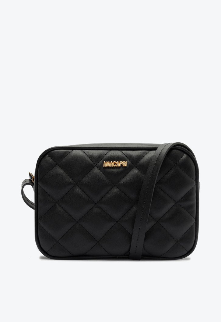 Bolsa Tiracolo Média Matelassê Alça Fina Preta
