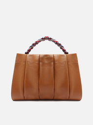 Bolsa Tote Marrom Arezzo Couro Milano Grande Cordão
