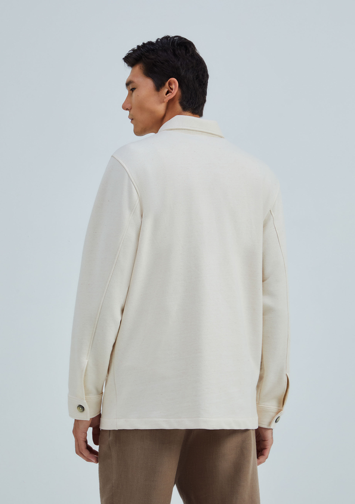 Camisa Manga Longa Off White Hering Texturizada