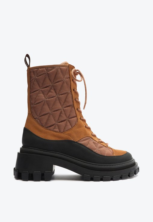Bota coturno sale tratorada marrom