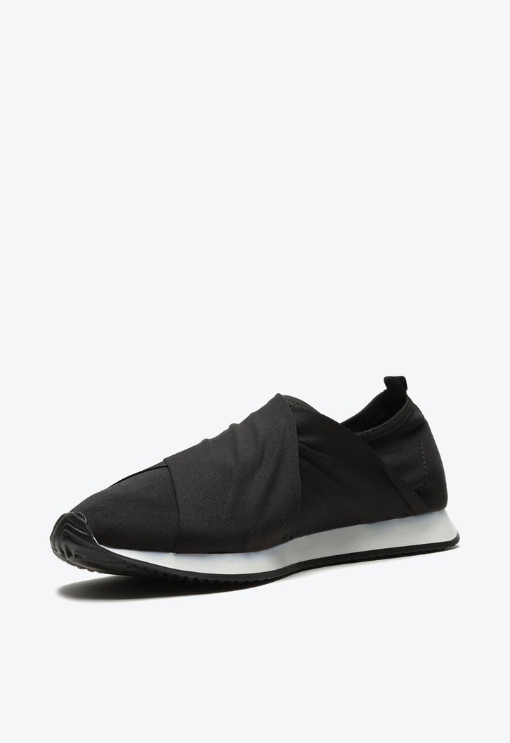 Slip On Preto Anacapri Tecido Elástico