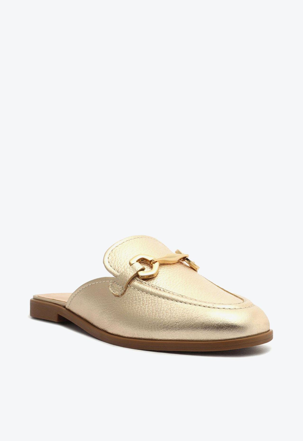 【SALE】 Rasteira Mule Dourada MALL ZZ | Bridão Couro Arezzo ハンドケア・ハンドクリーム