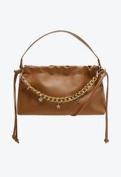 Bolsa Tiracolo Marrom Anacapri Franzida Média