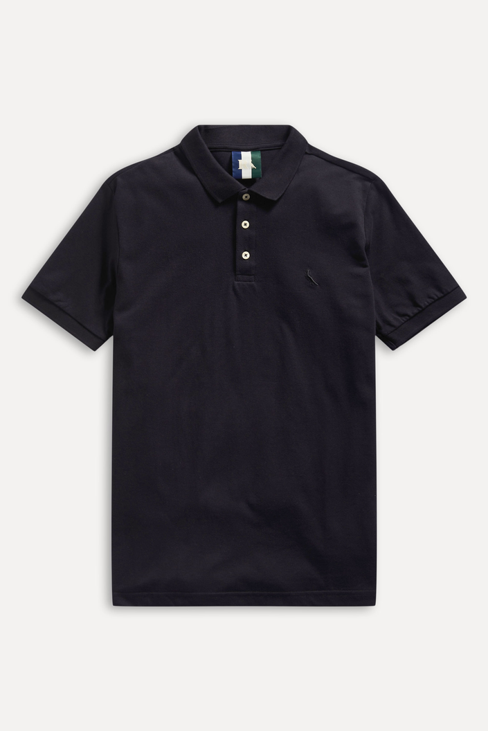 CAMISA POLO PRETA RESERVA PIQUET CLASSICA