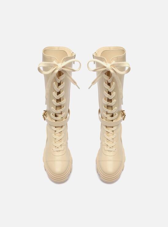 COTURNO OFF-WHITE AREZZO CANO ALTO TRATORADO