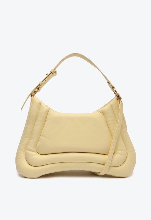 Bolsa Schutz Tiracolo Wavy Couro Amarela