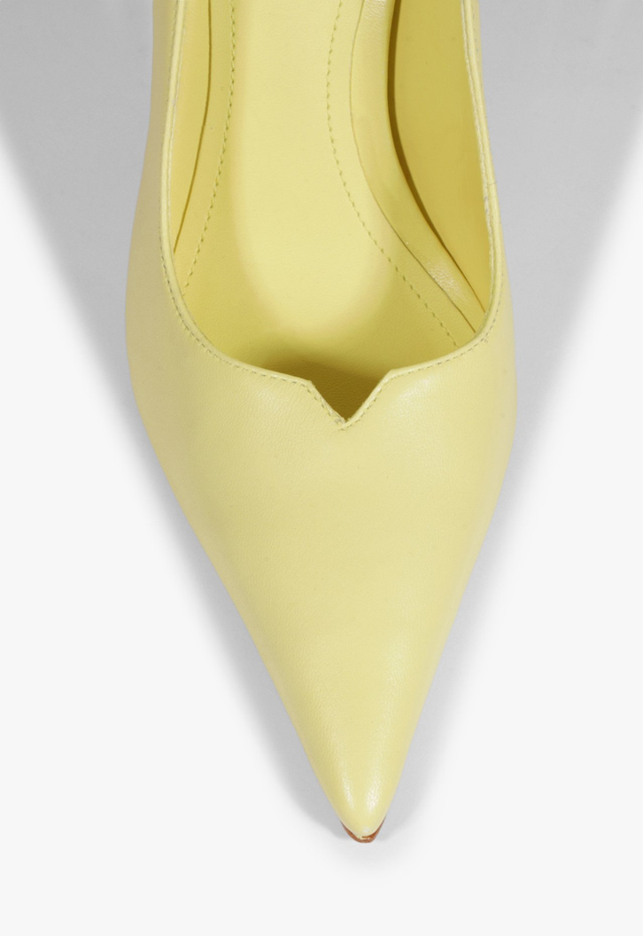 Scarpin Ines High Couro Amarelo