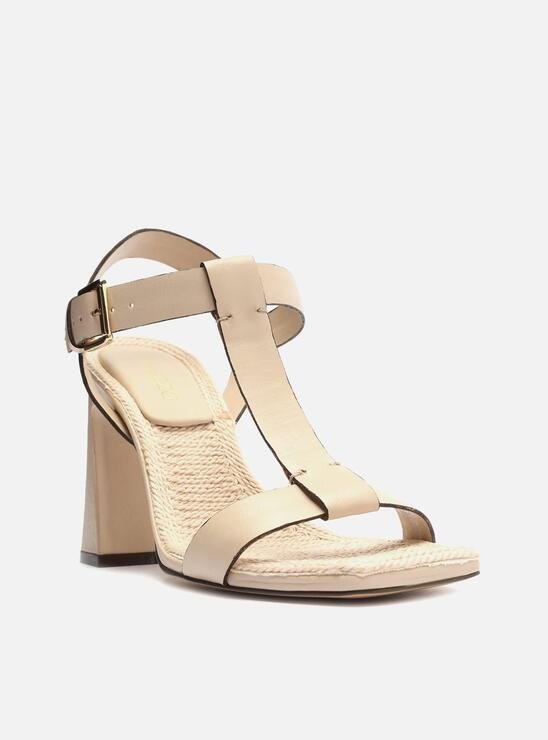 SANDÁLIA OFF-WHITE AREZZO COURO BLOCO FLARE