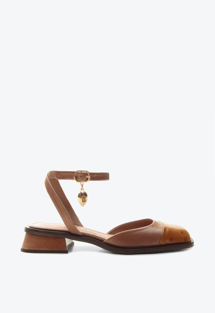 Slingback Cap Toe Bess Marrom