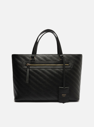 Bolsa Bag Tote Preta Arezzo Grande Matelassê Charm
