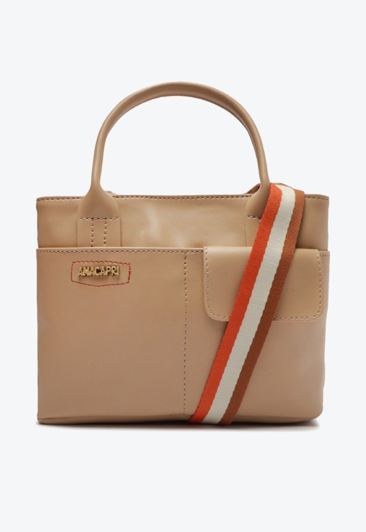 Bolsa Tote Nude Anacapri Multibolsos Média