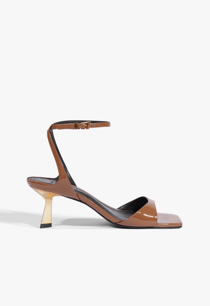 Sandália Ciara Mid Couro Marrom | ZZ MALL