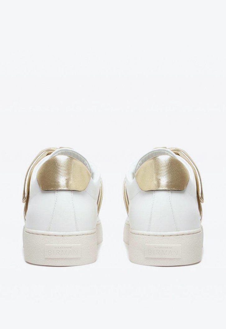 Asymmetric Clarita Sneaker Leather White/Golden