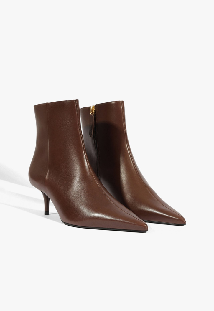 Bota Couro Salto Fino Vinho