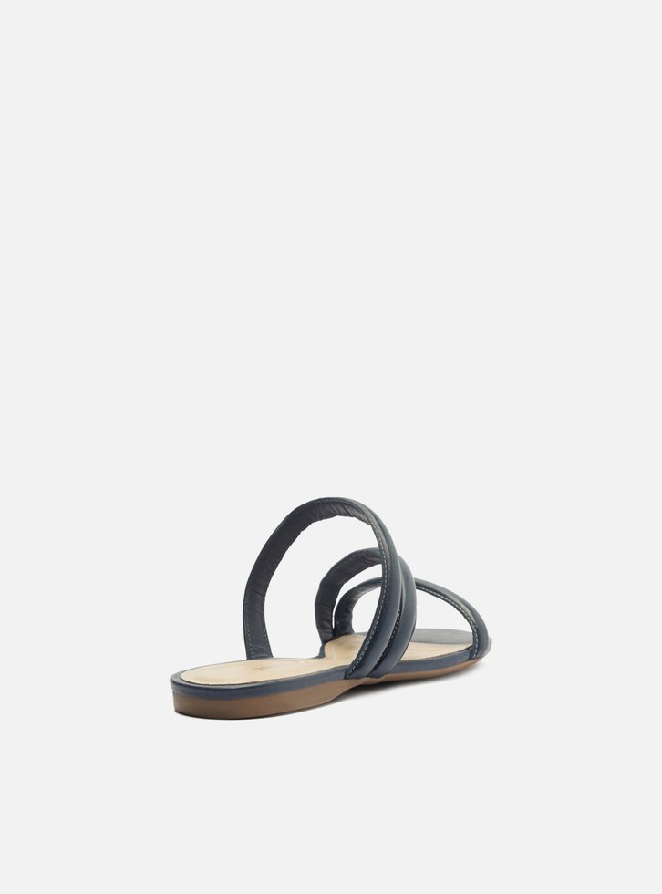 Rasteira Azul Tiras Duplas