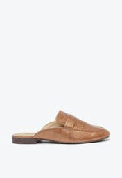 Mule Marrom Anacapri Lezard Fechada