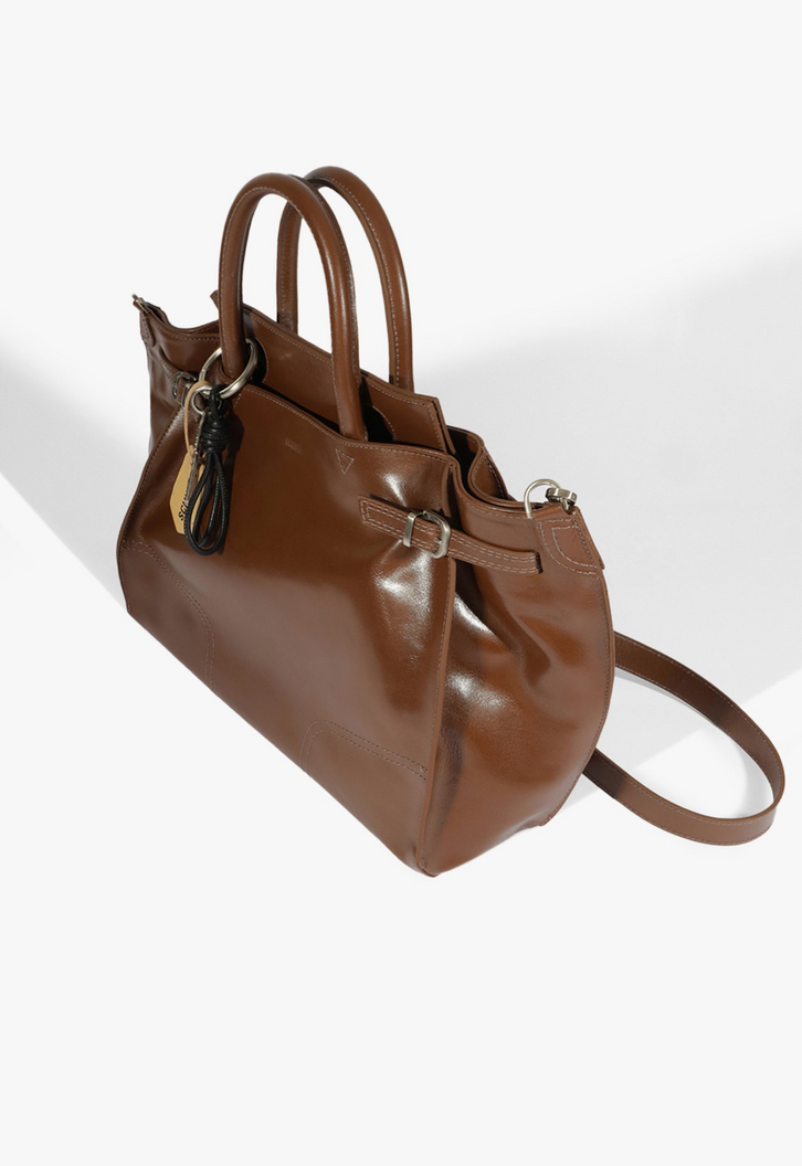 Bolsa Tote Grande Heaven Couro Marrom | ZZ MALL
