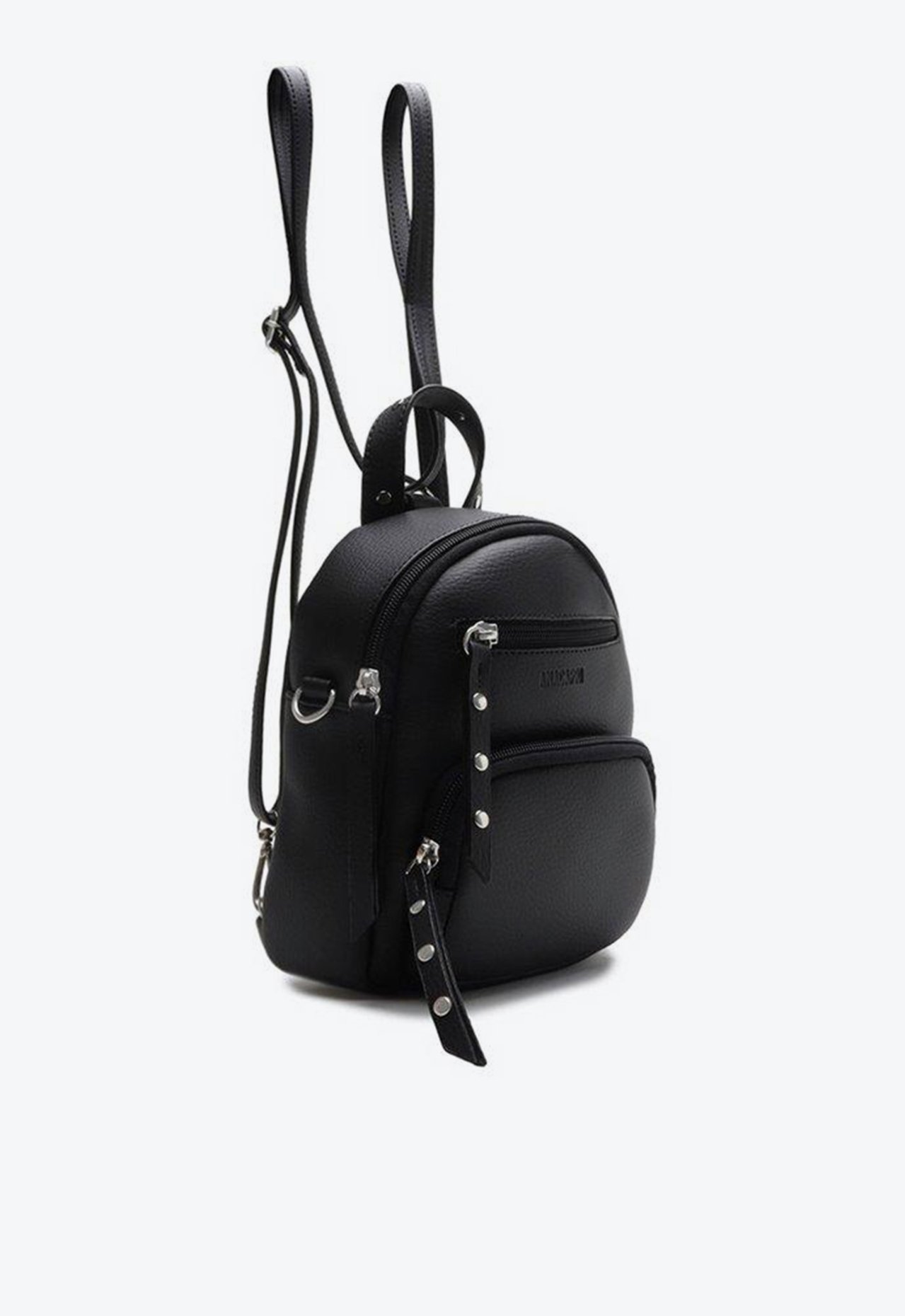 Mini Mochila Preta Anacapri Zíper | ZZ MALL