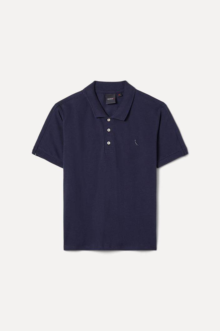 POLO AZUL MARINHO RESERVA PIQUET ADAPTE CADEIRANTE