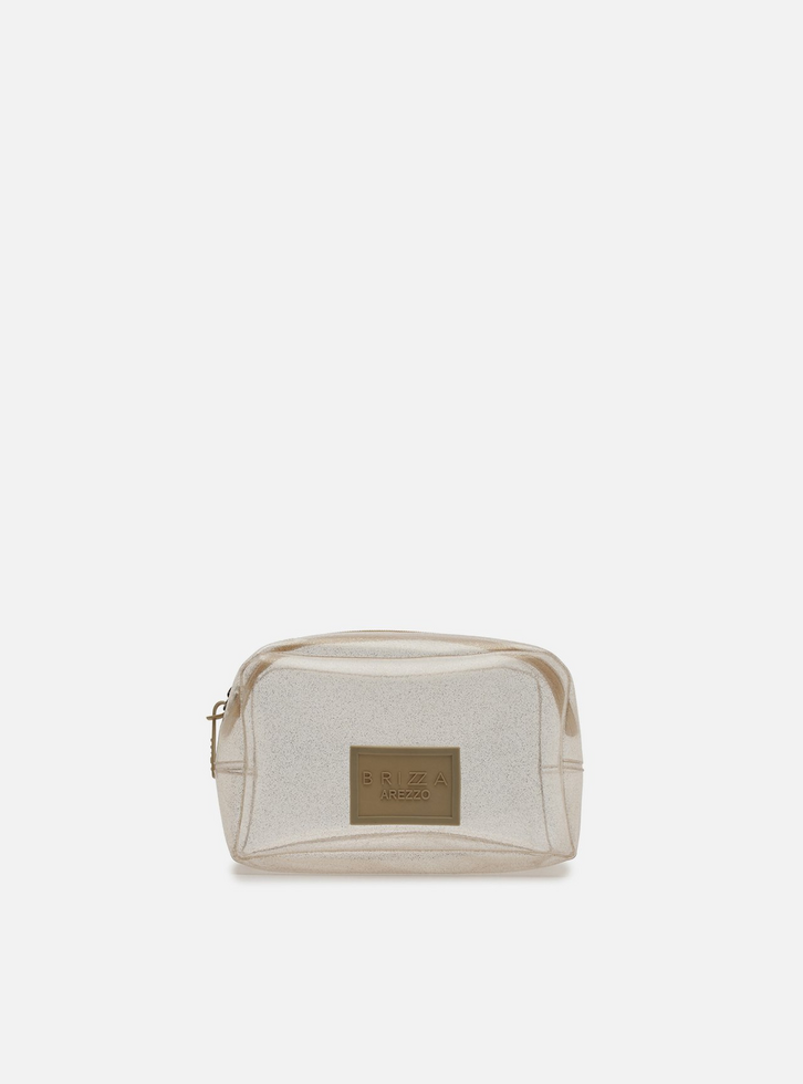 Necessaire Dourada Vinil Glitter Liz Brizza