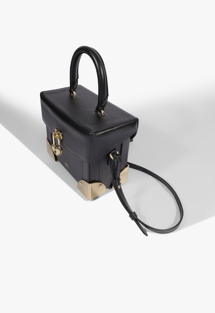 Bolsa Vanity Média Couro Preta | ZZ MALL