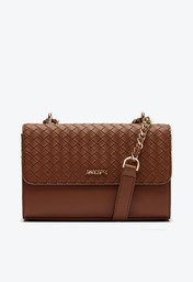 Bolsa Tiracolo Marrom Anacapri Pequena Aba Tressê