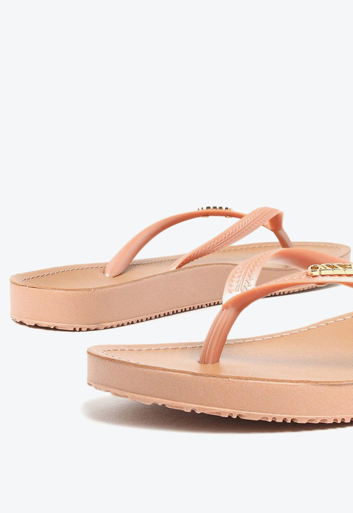 Chinelo Metalizado De Dedo Rosé Brizza